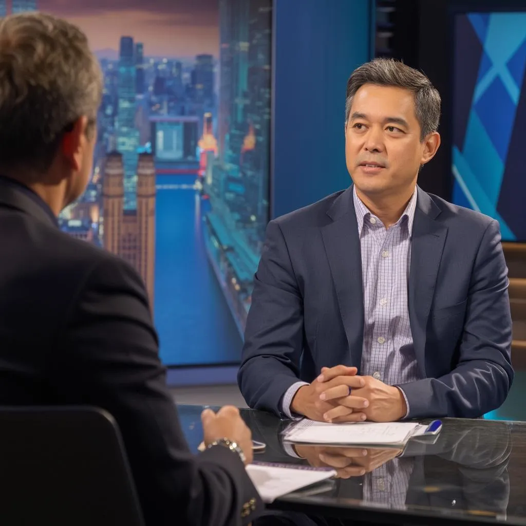 Entrevista en televisión